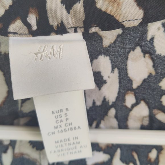 H&M Leopard Animal Print Wrap Mini Dress Size S Small A-line Wrap - Picture 5 of 8